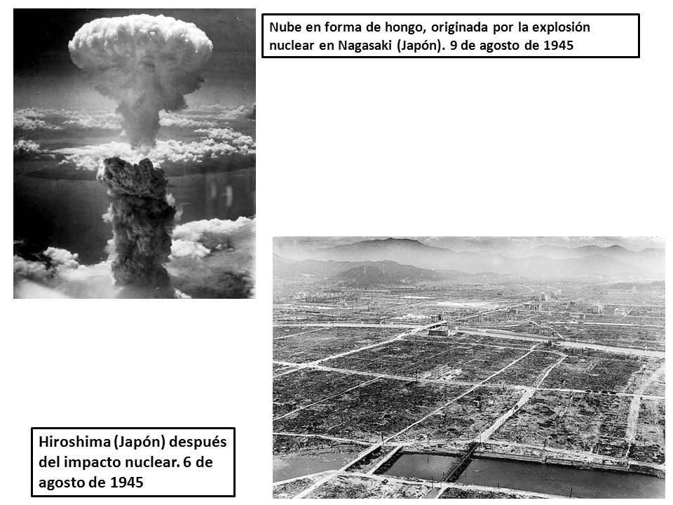 Hiroshima (Japón) después del impacto nuclear. 6 de agosto de 1945
