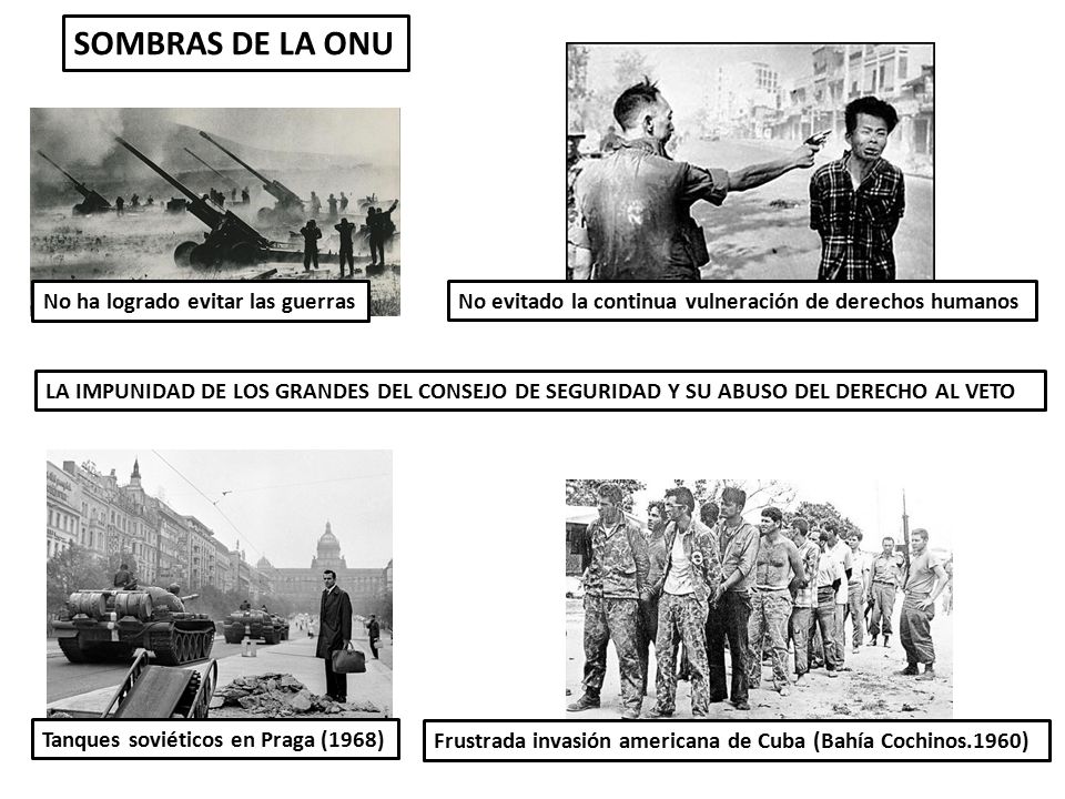 SOMBRAS DE LA ONU No ha logrado evitar las guerras
