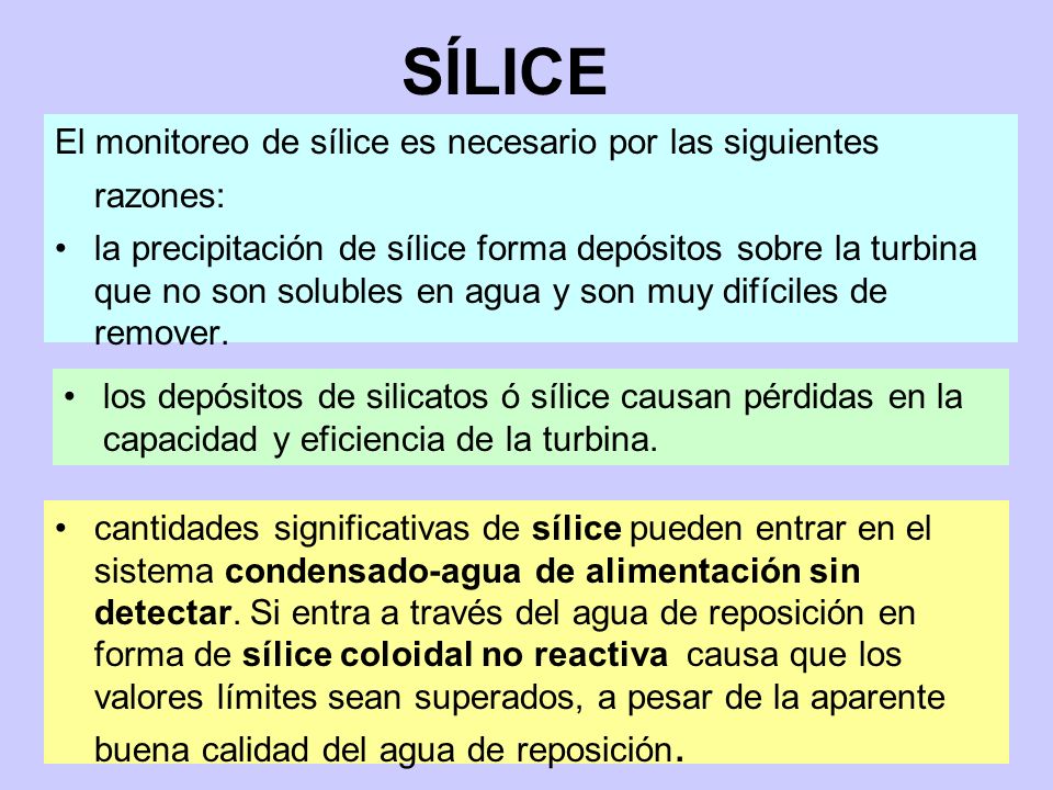 SÍLICE El monitoreo de sílice es necesario por las siguientes razones: