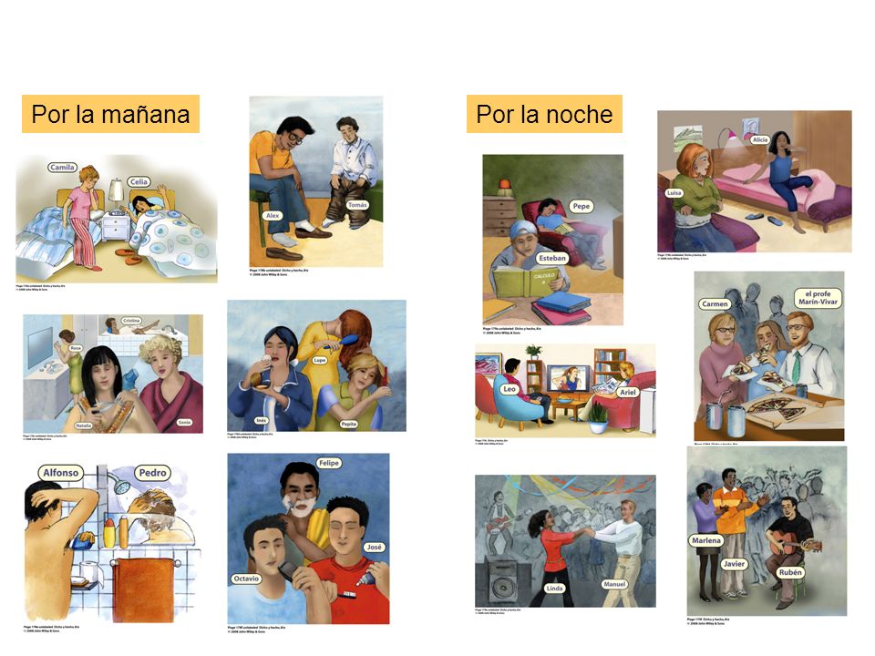 Por la mañana Por la noche