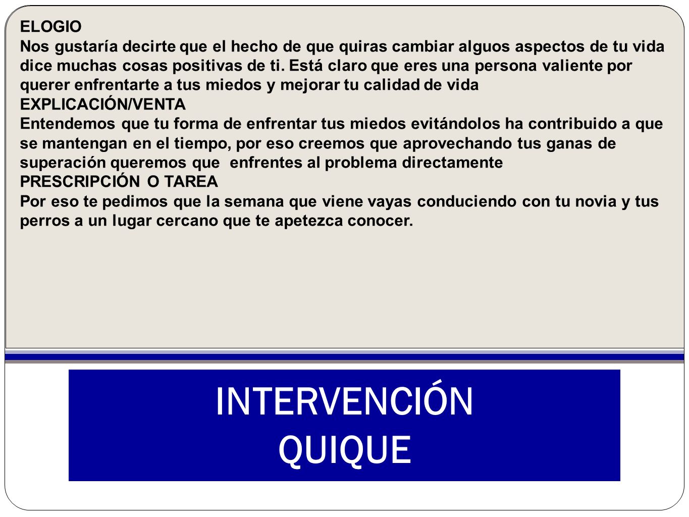 INTERVENCIÓN QUIQUE ELOGIO