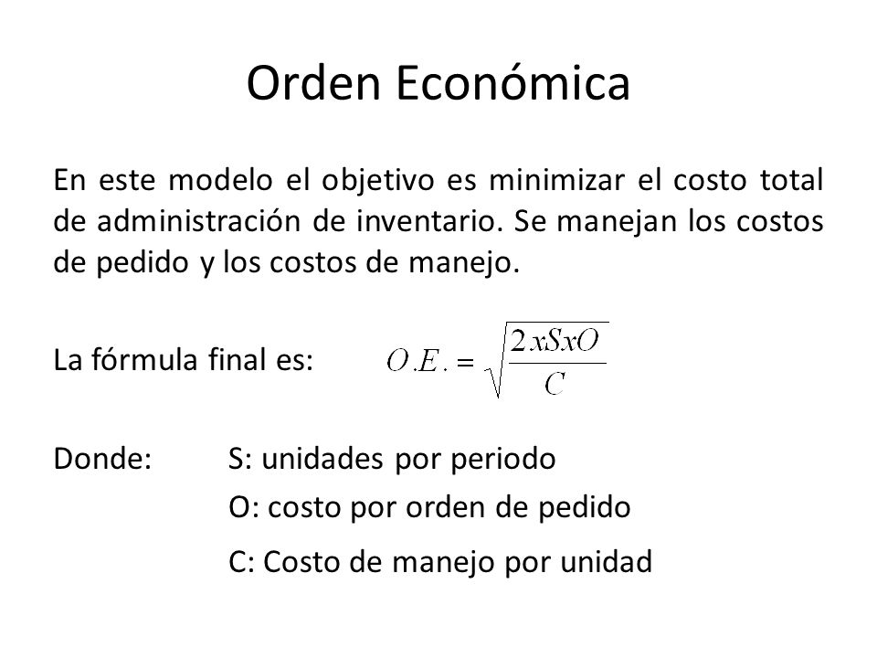 Orden Económica