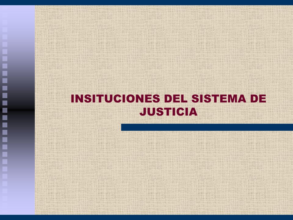INSITUCIONES DEL SISTEMA DE JUSTICIA