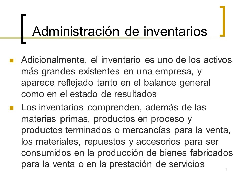 Administración de inventarios
