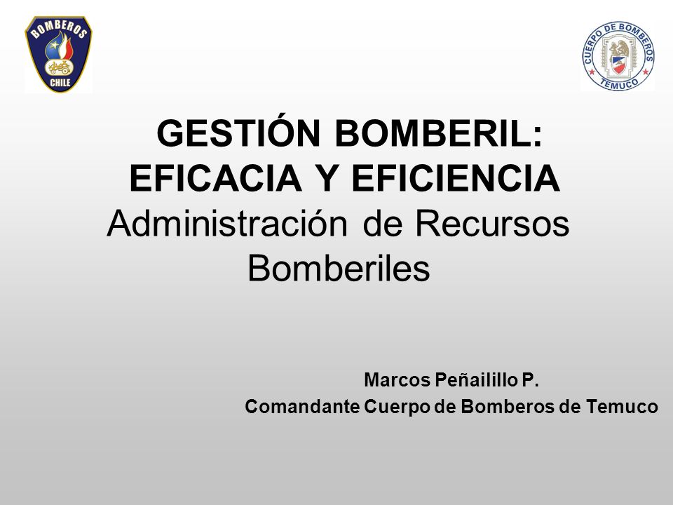 Marcos Peñailillo P. Comandante Cuerpo de Bomberos de Temuco