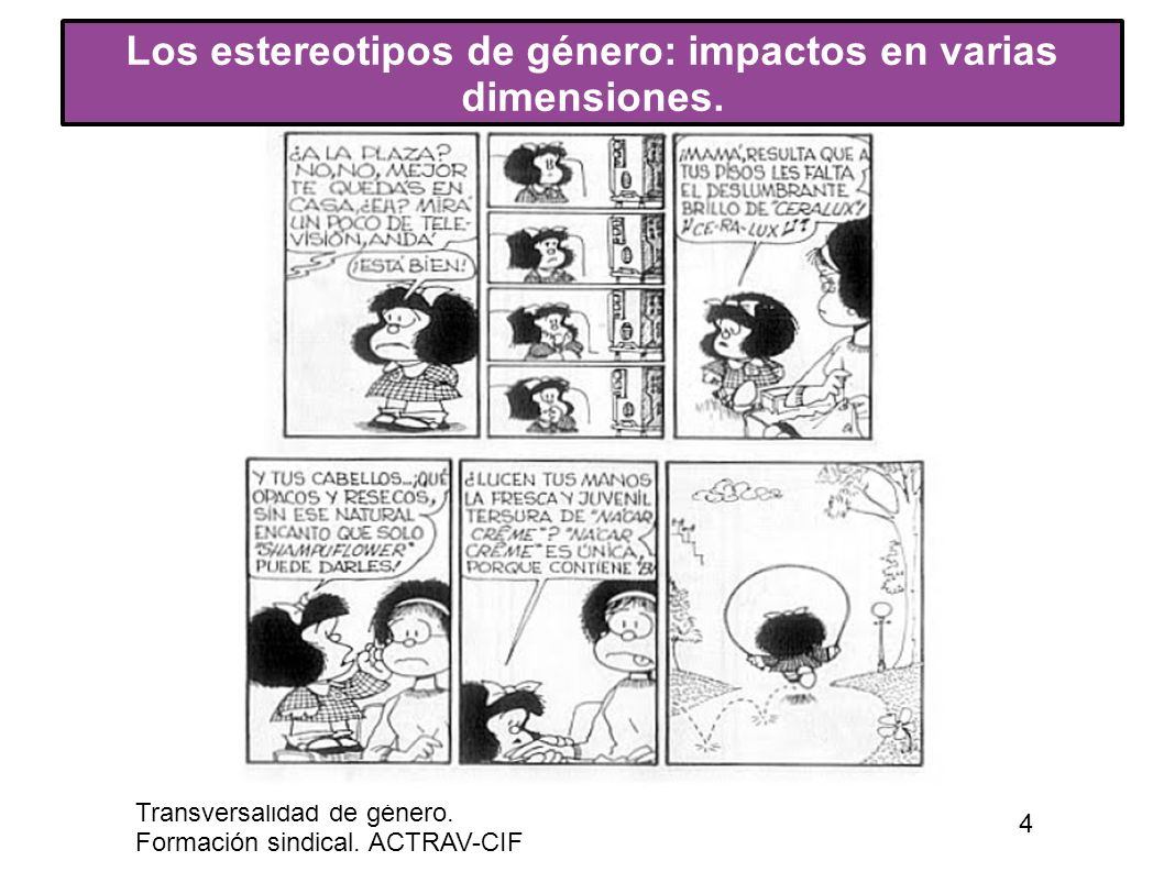 Los estereotipos de género: impactos en varias dimensiones.