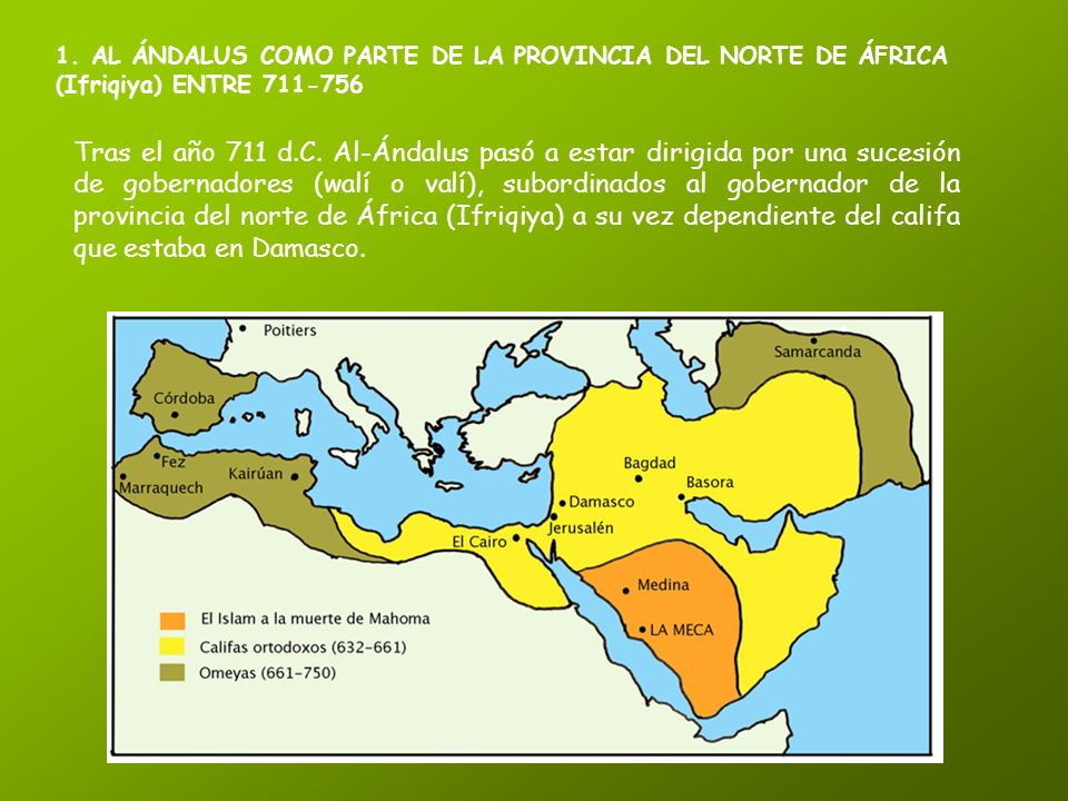 1. AL ÁNDALUS COMO PARTE DE LA PROVINCIA DEL NORTE DE ÁFRICA (Ifriqiya) ENTRE