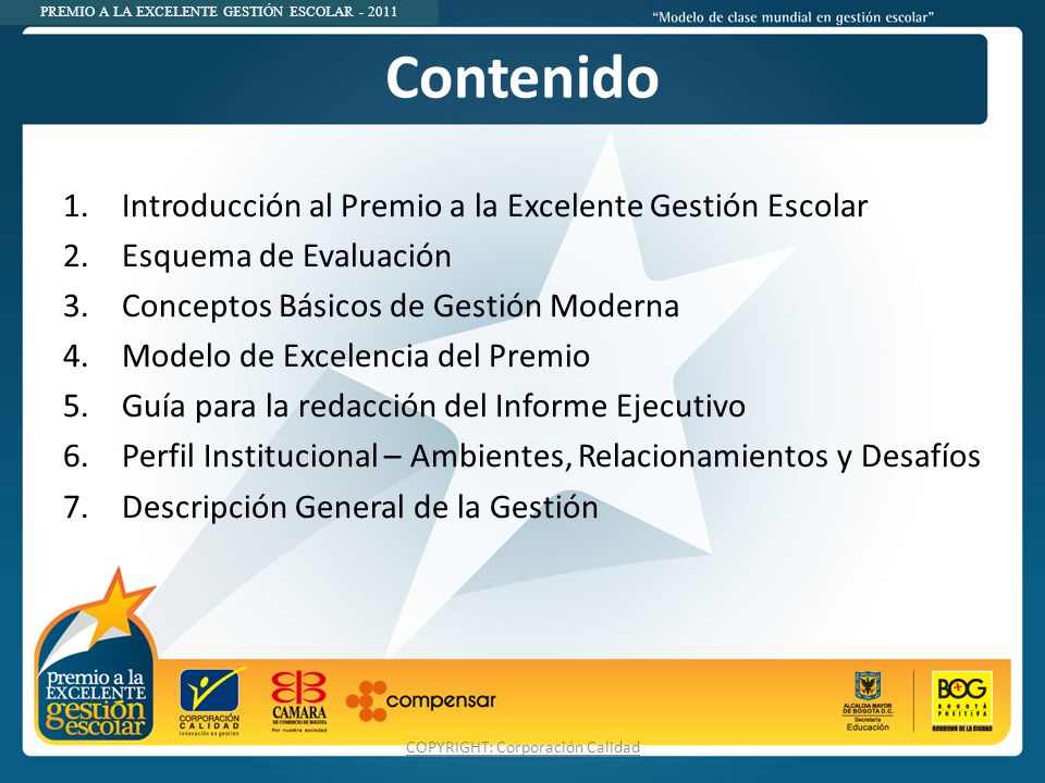 COPYRIGHT: Corporación Calidad