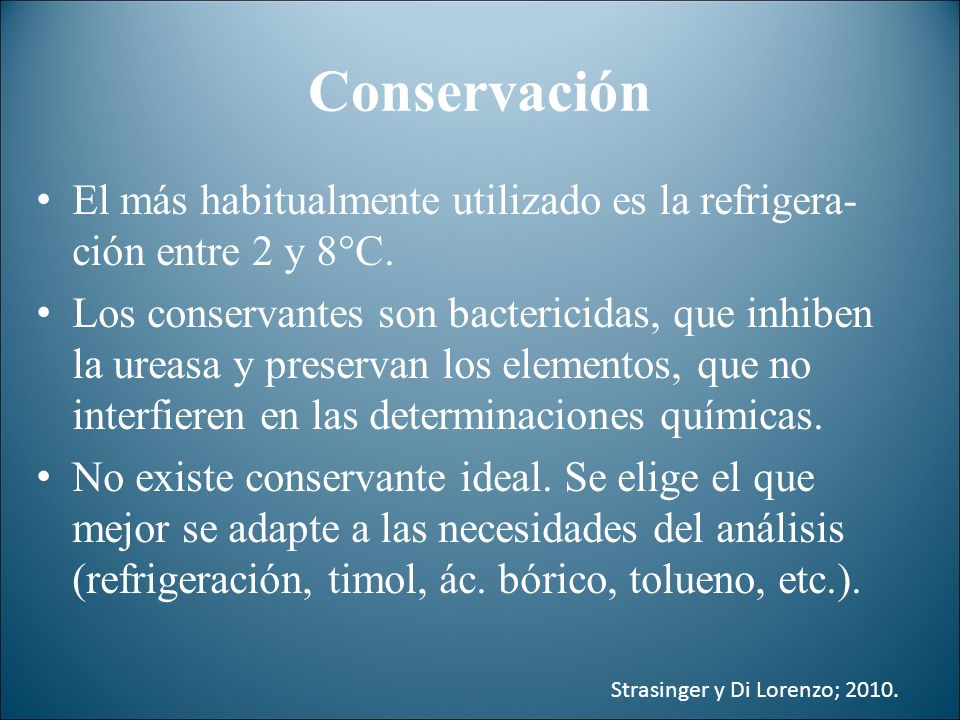 Conservación El más habitualmente utilizado es la refrigera- ción entre 2 y 8°C.