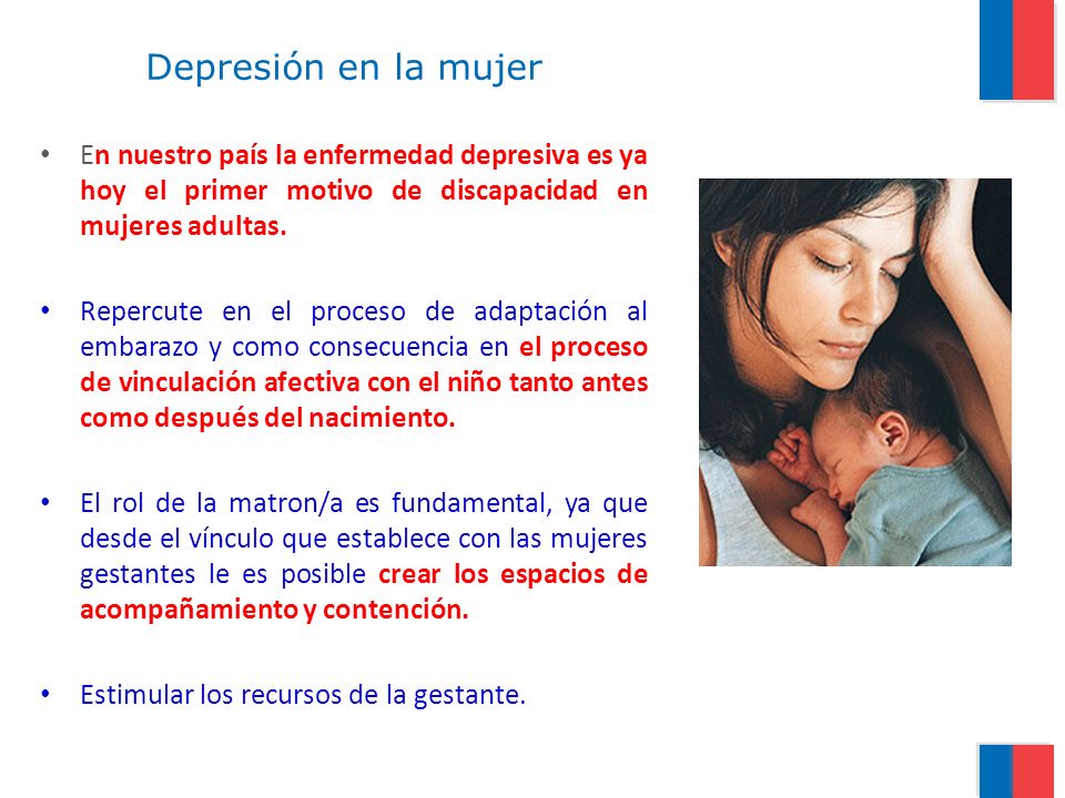Depresión en la mujer En nuestro país la enfermedad depresiva es ya hoy el primer motivo de discapacidad en mujeres adultas.