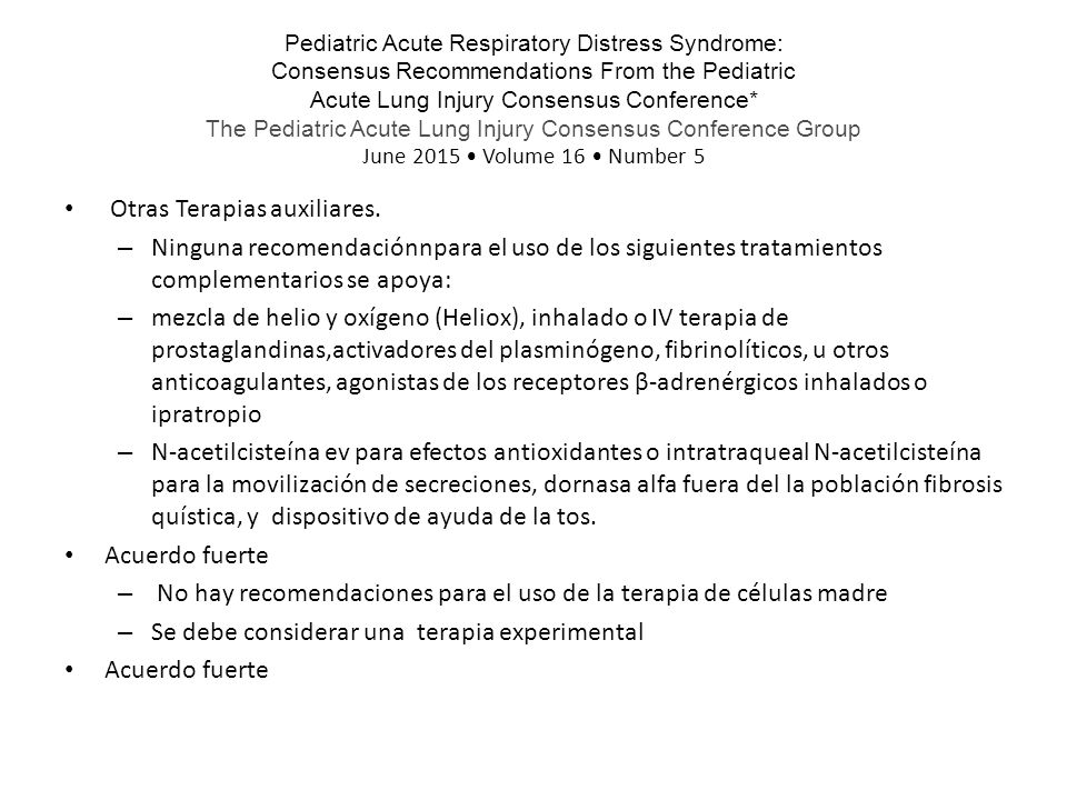 Otras Terapias auxiliares.