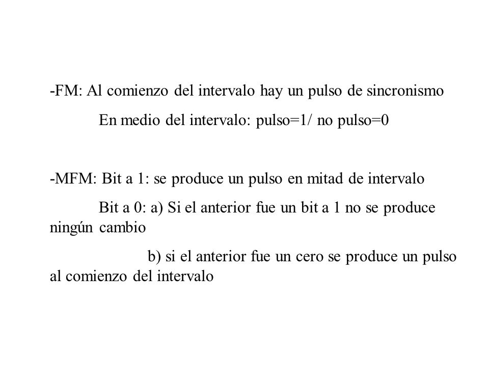 -FM: Al comienzo del intervalo hay un pulso de sincronismo