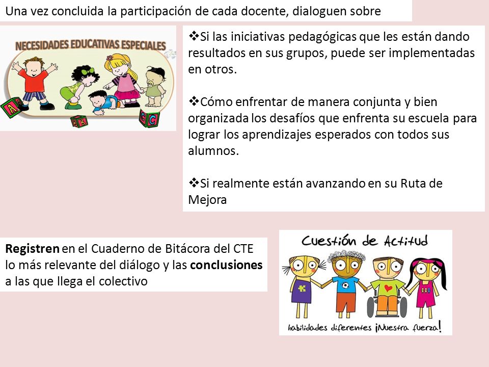 Una vez concluida la participación de cada docente, dialoguen sobre