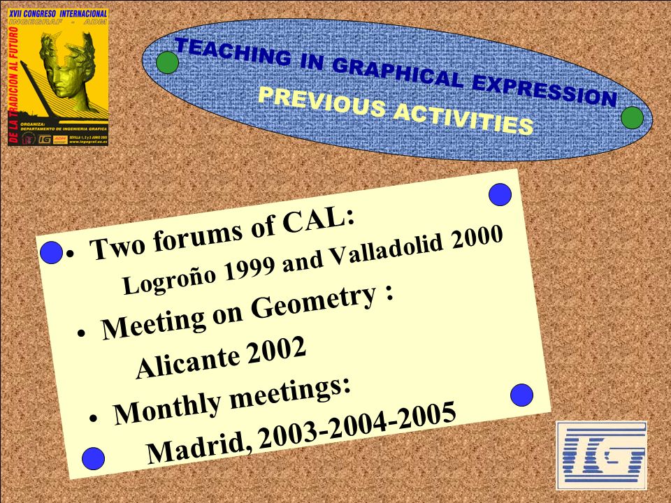 Two forums of CAL: Meeting on Geometry : Alicante 2002