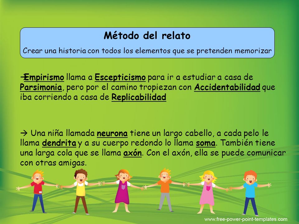 Crear una historia con todos los elementos que se pretenden memorizar