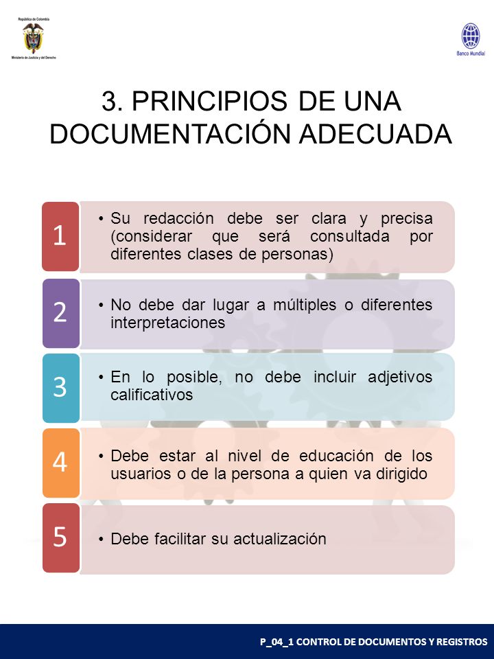 3. PRINCIPIOS DE UNA DOCUMENTACIÓN ADECUADA
