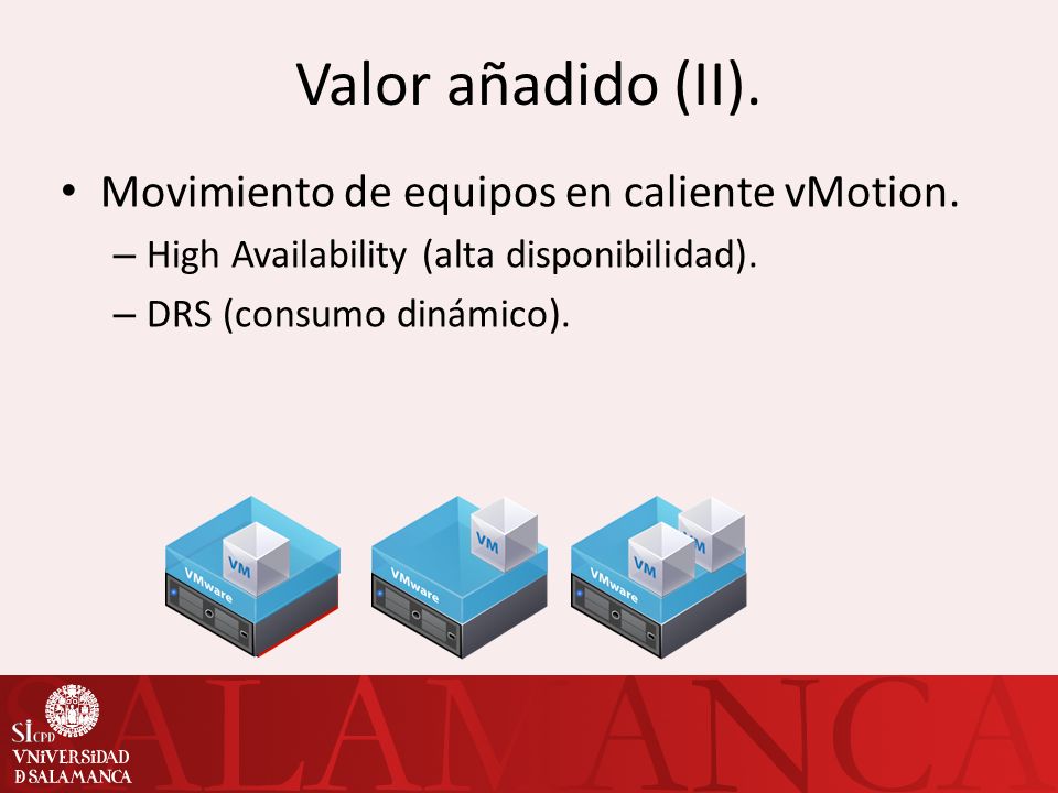 Valor añadido (II). Movimiento de equipos en caliente vMotion.