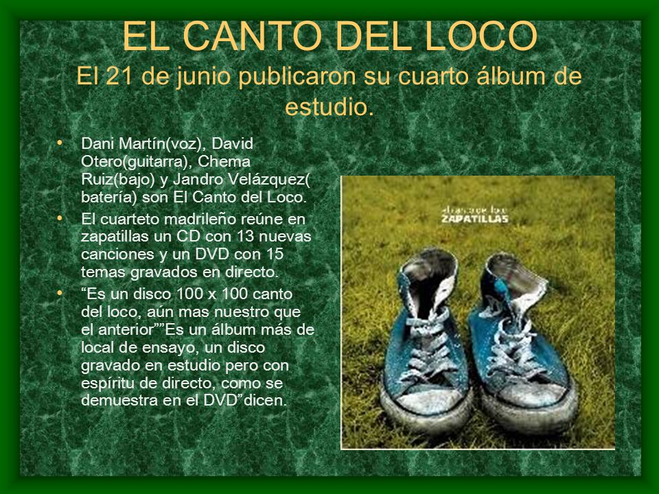 EL CANTO DEL LOCO El 21 de junio publicaron su cuarto álbum de estudio.