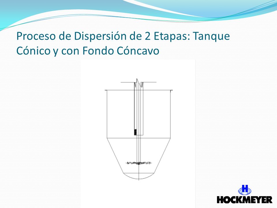 Proceso de Dispersión de 2 Etapas: Tanque Cónico y con Fondo Cóncavo