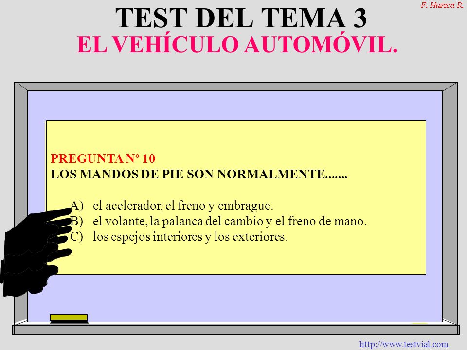 TEST DEL TEMA 3 EL VEHÍCULO AUTOMÓVIL. PREGUNTA Nº 8