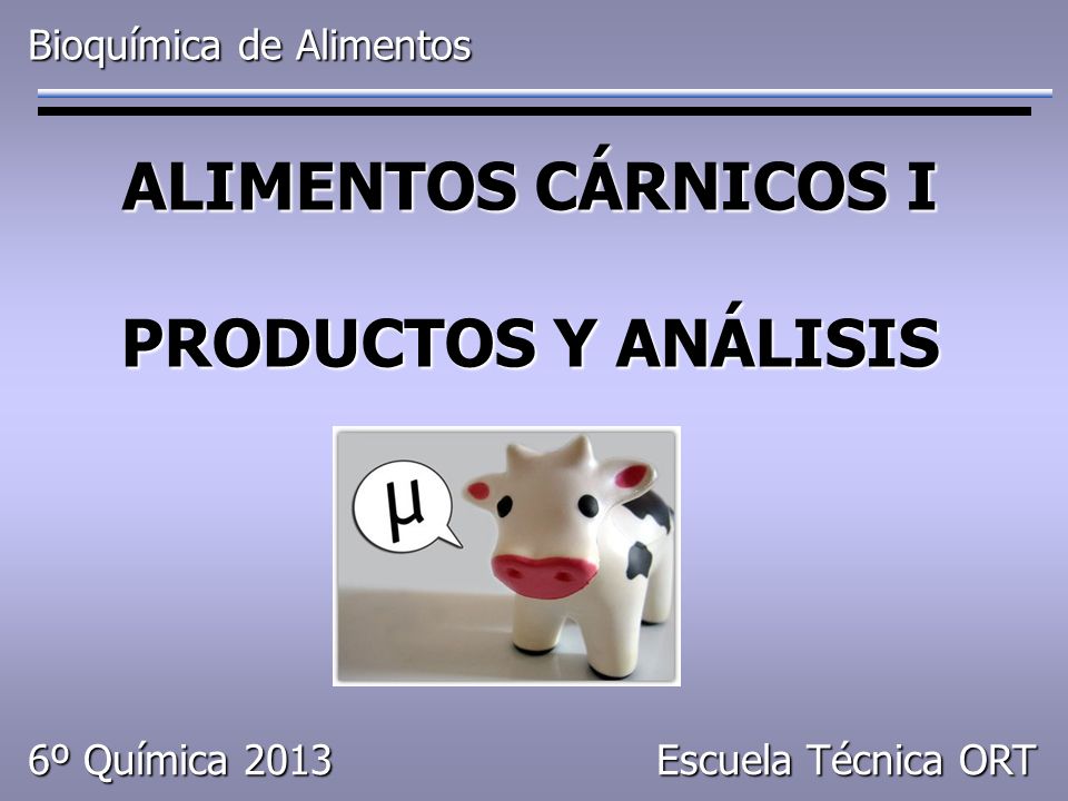 ALIMENTOS CÁRNICOS I PRODUCTOS Y ANÁLISIS