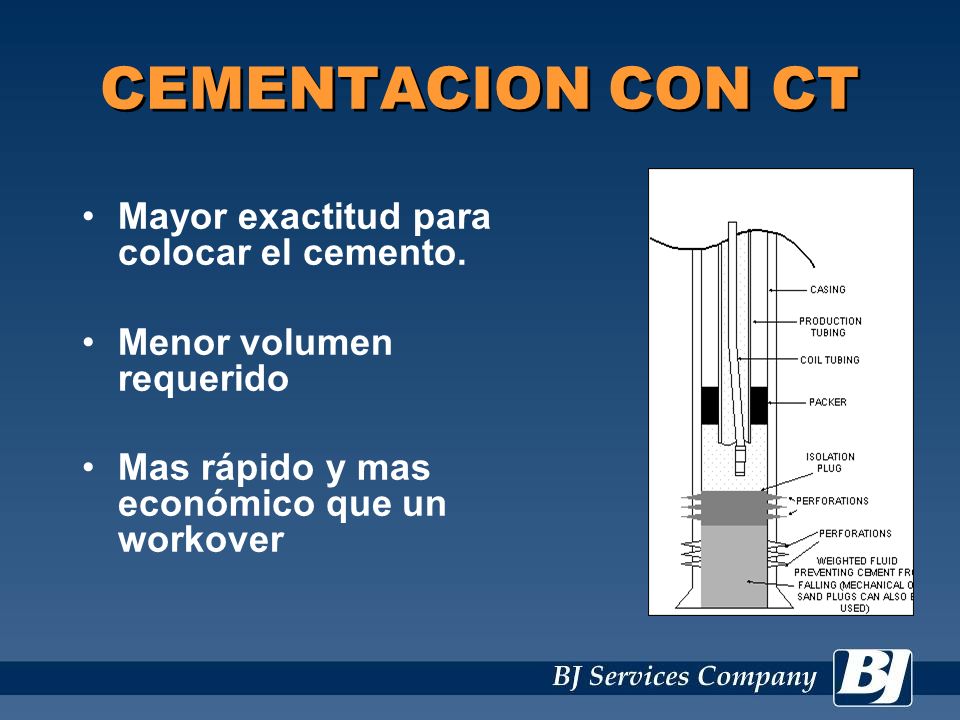 CEMENTACION CON CT Mayor exactitud para colocar el cemento.