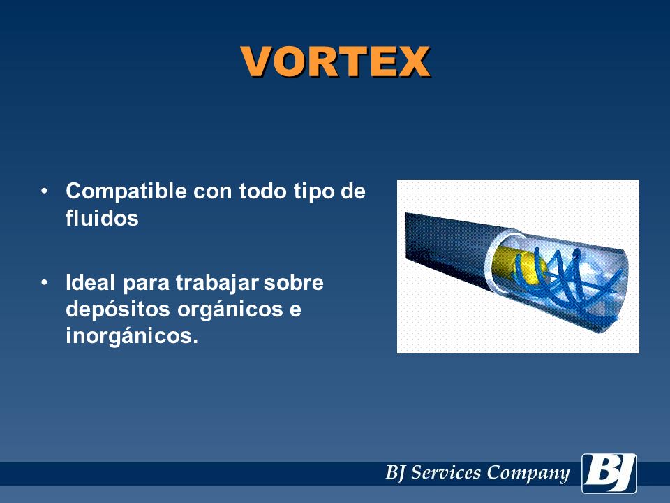VORTEX Compatible con todo tipo de fluidos