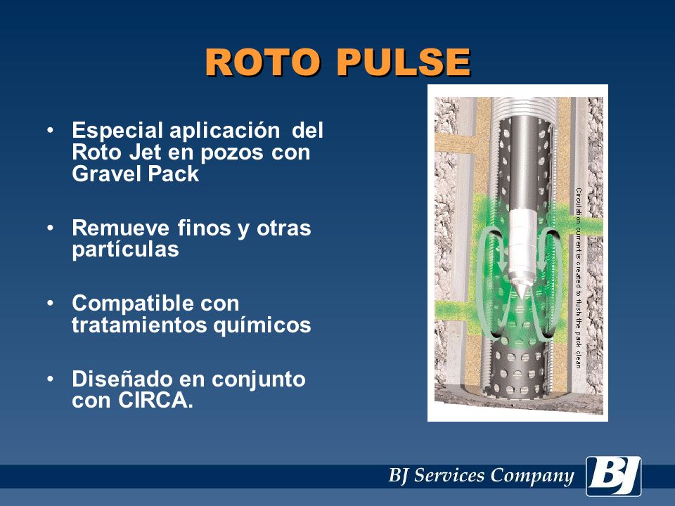 ROTO PULSE Especial aplicación del Roto Jet en pozos con Gravel Pack