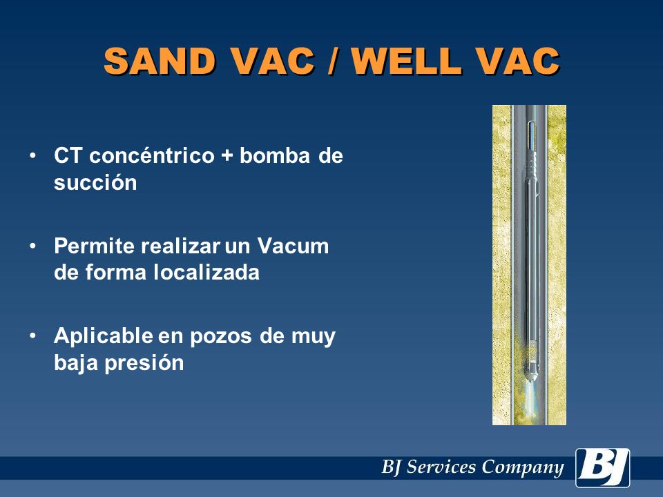 SAND VAC / WELL VAC CT concéntrico + bomba de succión