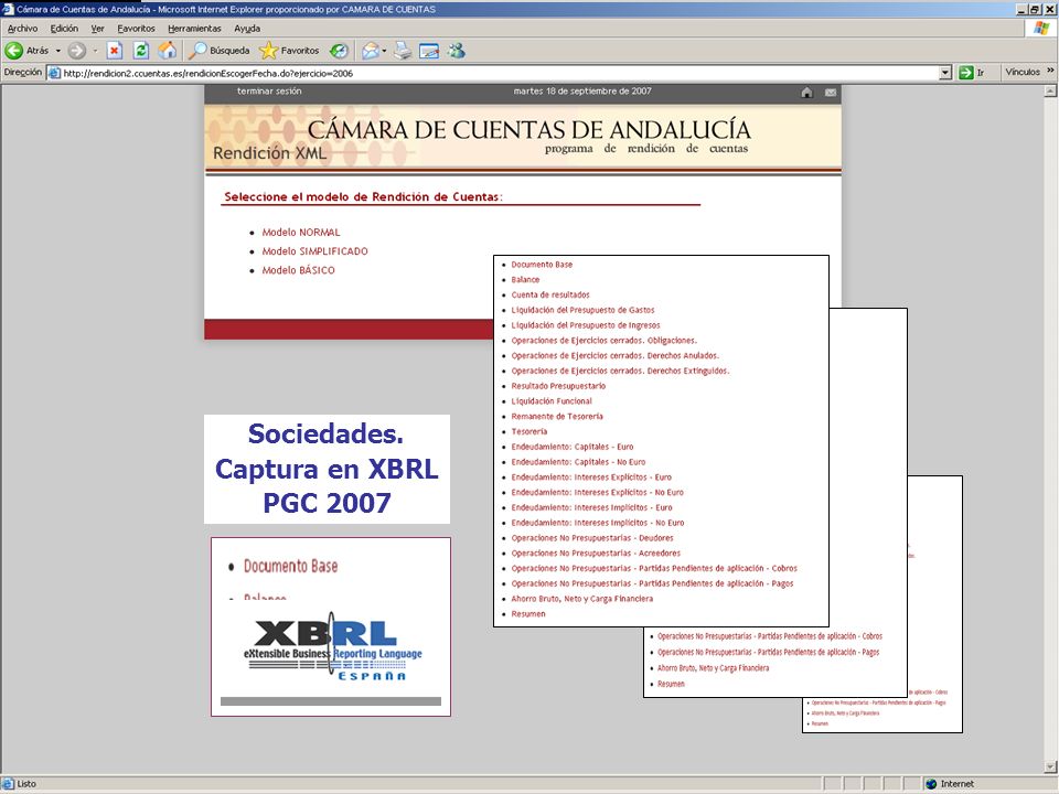 Sociedades. Captura en XBRL PGC 2007