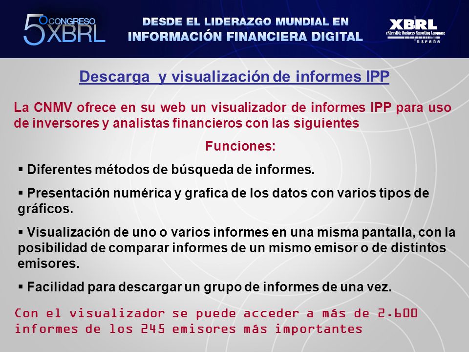 Descarga y visualización de informes IPP