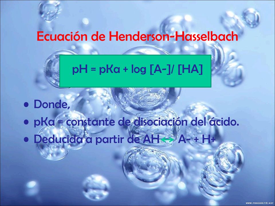 Ecuación de Henderson-Hasselbach