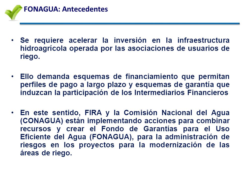 FONAGUA: Antecedentes