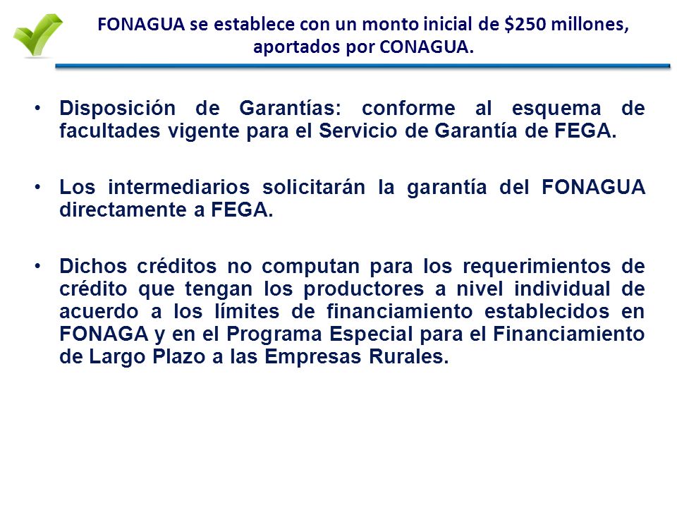FONAGUA se establece con un monto inicial de $250 millones, aportados por CONAGUA.