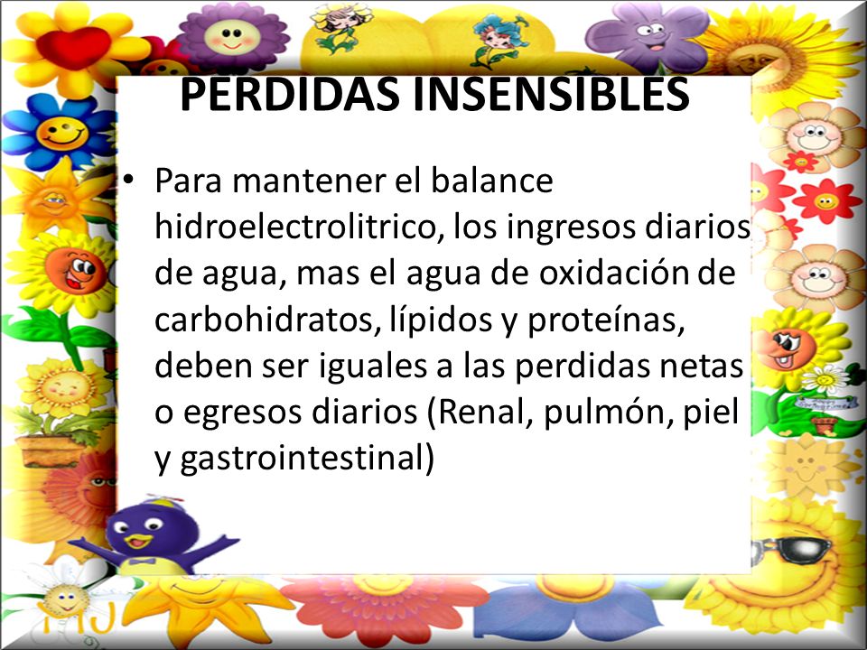 PERDIDAS INSENSIBLES