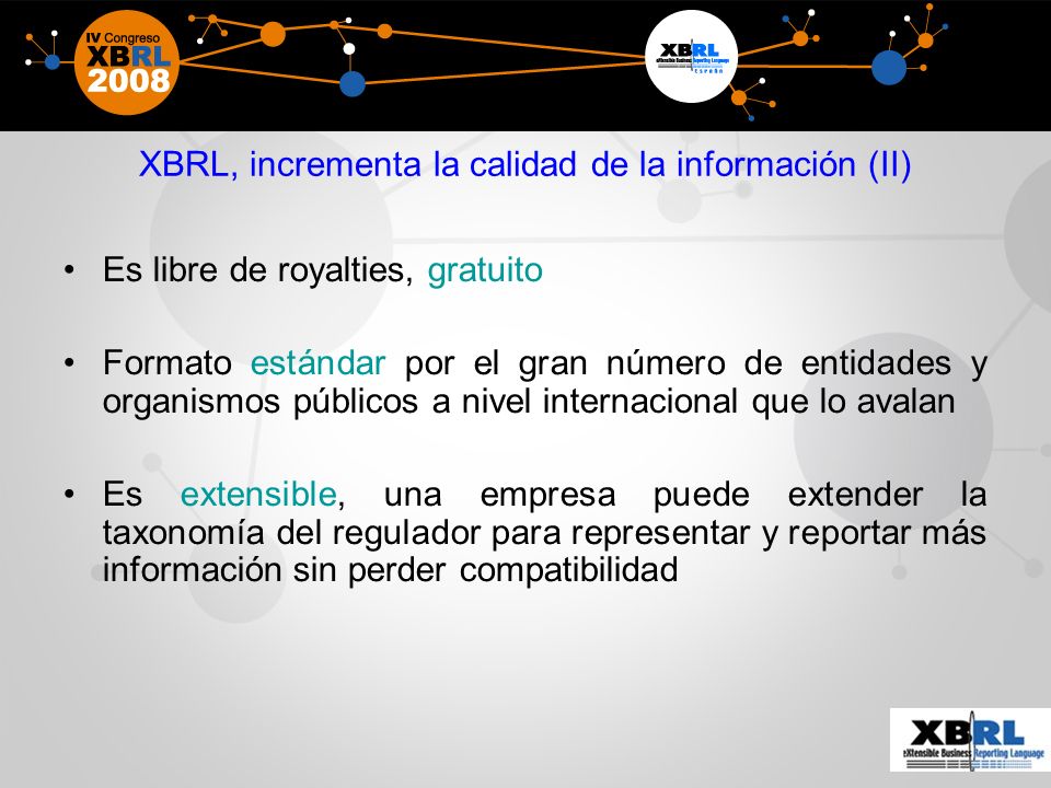 XBRL, incrementa la calidad de la información (II)