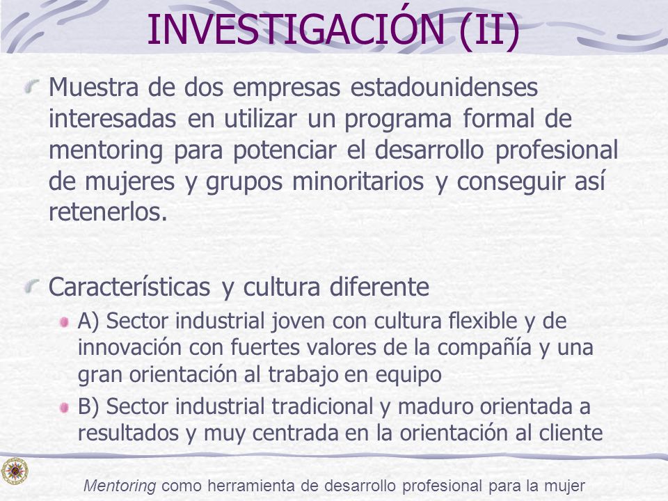 Mentoring como herramienta de desarrollo profesional para la mujer