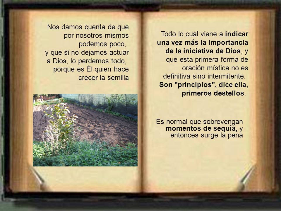 Nos damos cuenta de que por nosotros mismos podemos poco,