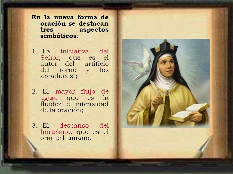 En la nueva forma de oración se destacan tres aspectos simbólicos: