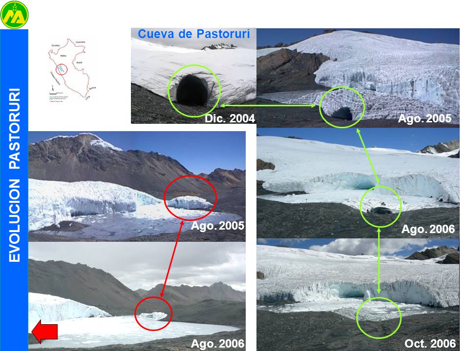 EVOLUCION PASTORURI Cueva de Pastoruri Ago Ago Ago. 2006