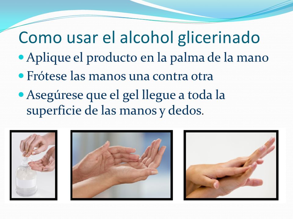 Como usar el alcohol glicerinado