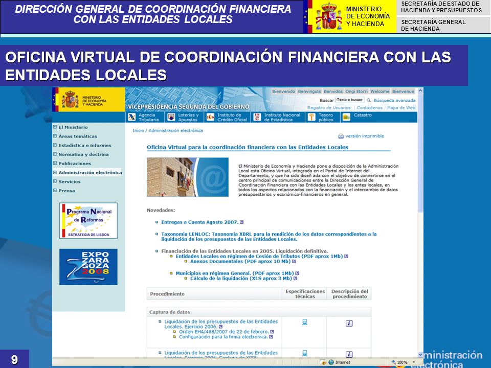 OFICINA VIRTUAL DE COORDINACIÓN FINANCIERA CON LAS ENTIDADES LOCALES