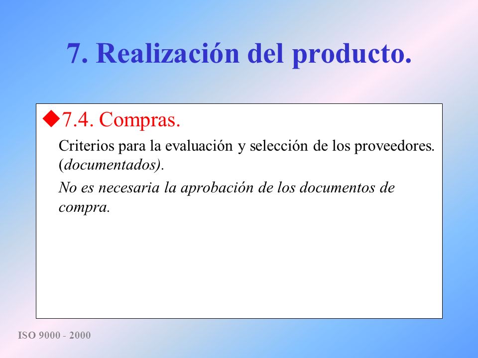 7. Realización del producto.