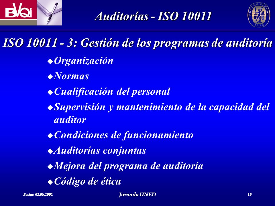 ISO : Gestión de los programas de auditoría
