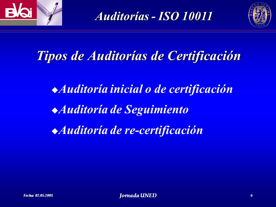 Tipos de Auditorías de Certificación