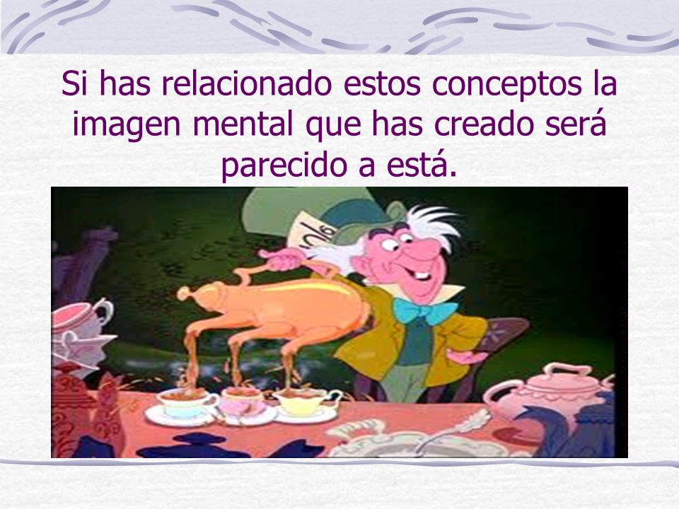 Si has relacionado estos conceptos la imagen mental que has creado será parecido a está.