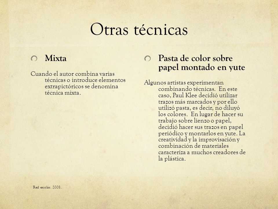 Otras técnicas Mixta Pasta de color sobre papel montado en yute