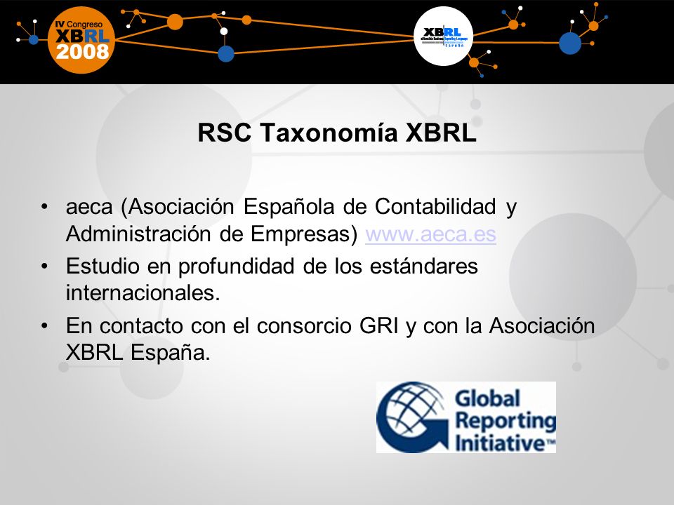 RSC Taxonomía XBRL aeca (Asociación Española de Contabilidad y Administración de Empresas)