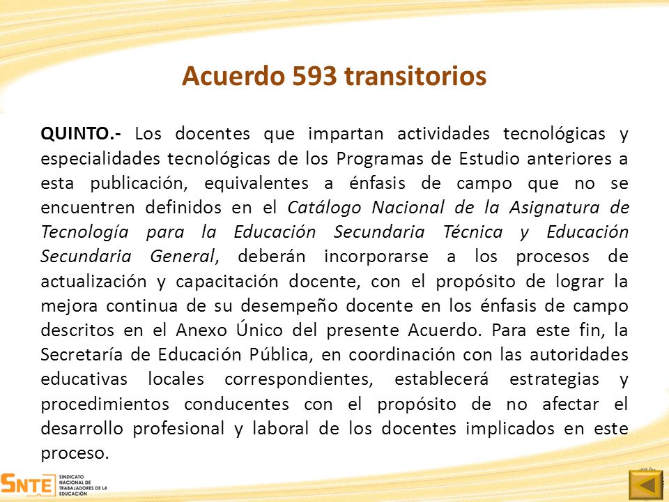 Acuerdo 593 transitorios