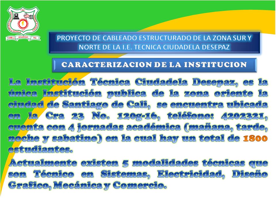 CARACTERIZACION DE LA INSTITUCION